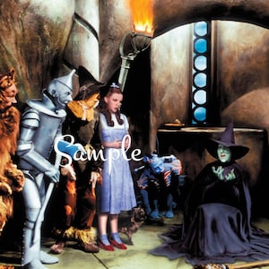 Fabric Art Quilt Block/Panel - The Wizard of Oz - I&#39;m Melting-  Cotton, Classic Movie, Dorothy, Tin Man, Lion, Scarecrow,  100% Cotton  0050