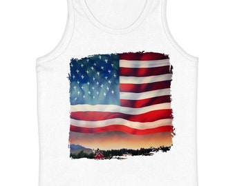 Beautiful Graphic Kids' Jersey Tank - Patriotic Sleeveless T-Shirt - USA Kids' Tank Top