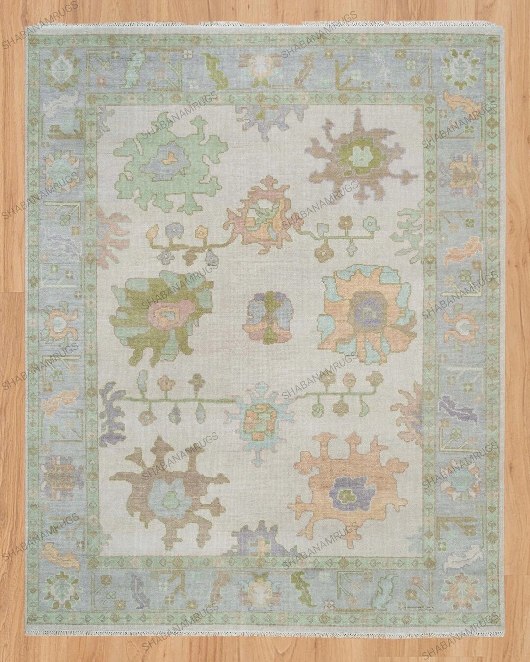 Blue White Oushak Rug 10x14 Living Room ORIENTAL Oushak Rug 3x5 ,5x7
