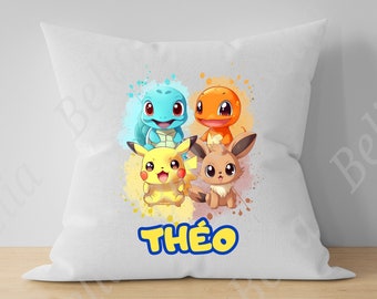 Personalized Pokémon Pikachu chibi first name cushion