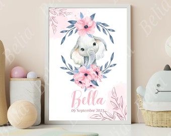 Personalized first name date of birth poster