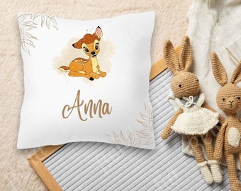 Bambi Panpan cushion personalized birth or first name