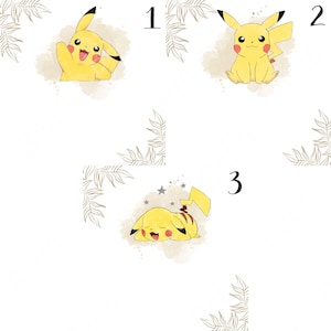 Coussin Pikachu personnalisé naissance ou prénom image 4