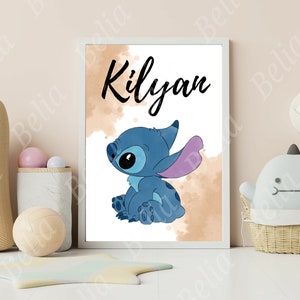 Personalized Stitch first name poster.