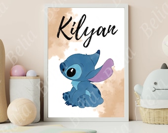 Personalized Stitch first name poster.