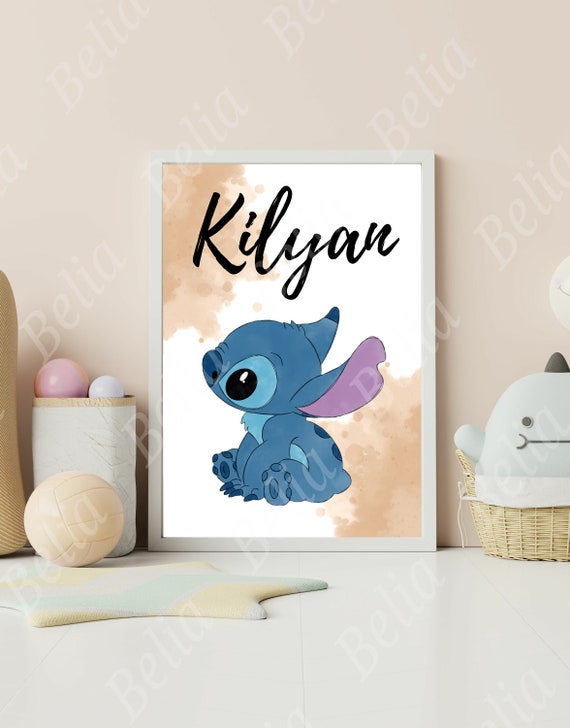 Personalized Stitch First Name Poster. 