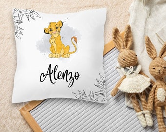 Simba cushion personalized birth or first name