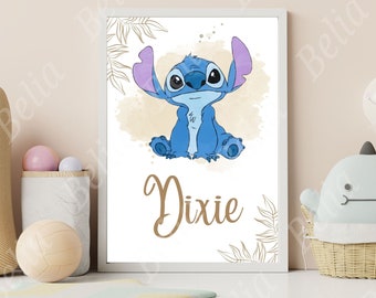 Personalized Stitch first name poster.