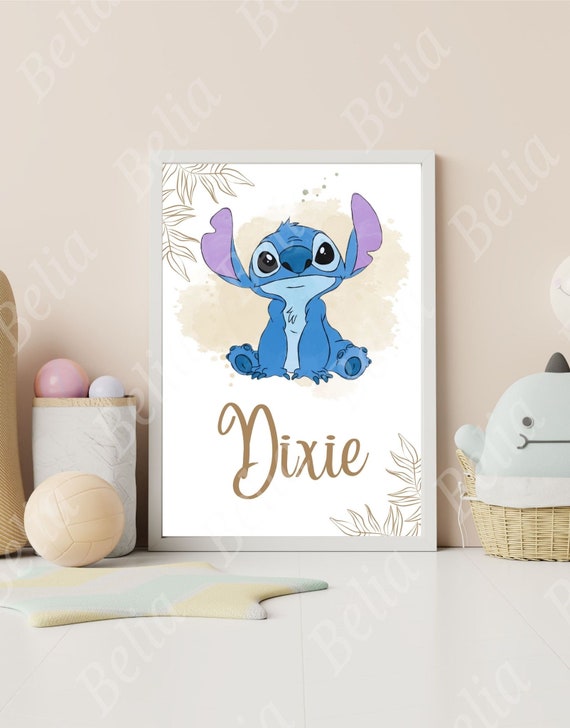 Personalized Stitch First Name Poster. 