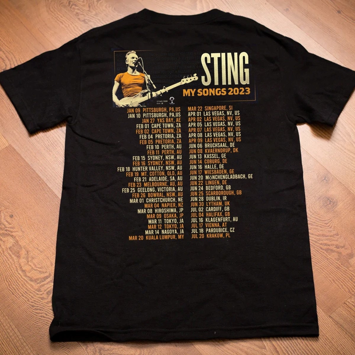 Sting Tour 2023 Shirt, STING MY SONGS 2023 World Tour