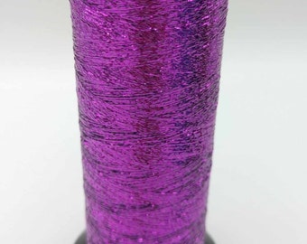 Lurex Glitzer Spule 3000 m purple lila für Bobbel