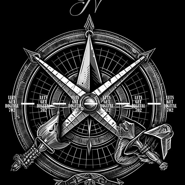 Nautical themed compass