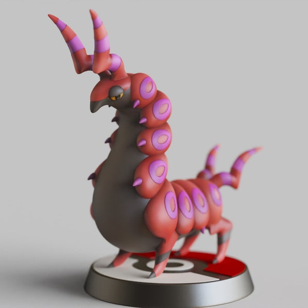 Scolipède Pokemon Statue Figure peinte à la main décor de jeu Nintendo