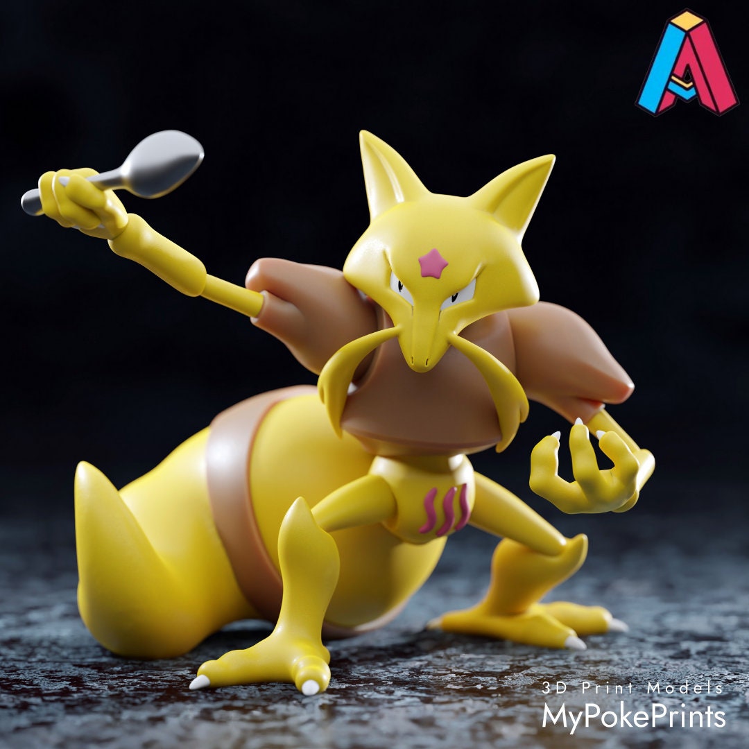 Pokemon Abra Kadabra Alakazam 3D model 3D printable