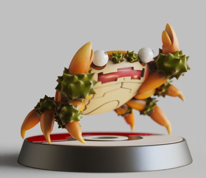 Klawf Rock Pokemon Statue Figure Hand Painted 3D Printed Nintendo