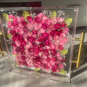 Tray of Dried Flowers Wedding Bridal Bouquet Preservation Floral Tray Wedding Flowers Preservation Wedding Gift Bridesmaid