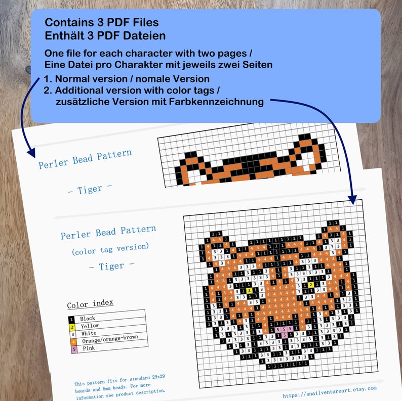 Perler Bead Pattern, Printable, Iron-on Bead Templates, Digital File ...
