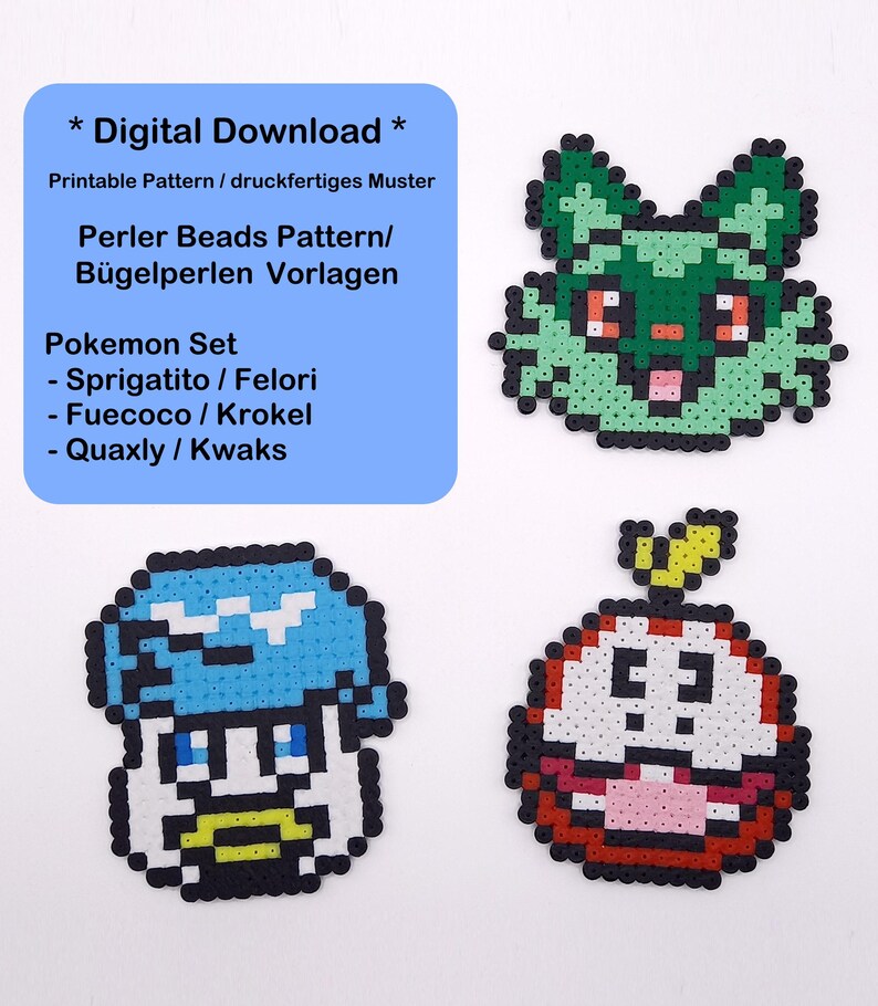 Perler Bead Pattern Printable B gelperlen Vorlagen Digital File Perler Bead Pattern Printable B gelperlen Vorlagen Digital File