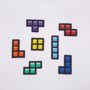 Tetris Blöcke aus Bügelperlen, Kühlschrankmagnete, Schlüsselanhänger, Dekoration, Videogames, Gaming, Retro Gaming Wohndeko