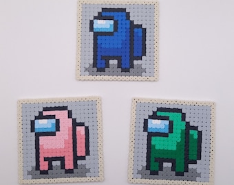 Cross Stitch Beads Among Us Among Us Coasters Made Of Iron-on