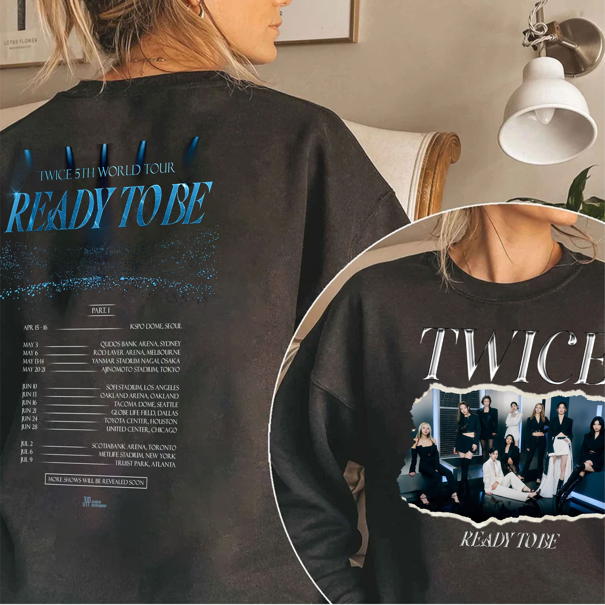 TWICE 5th World Tour READY TO BE US Heart T-shirt