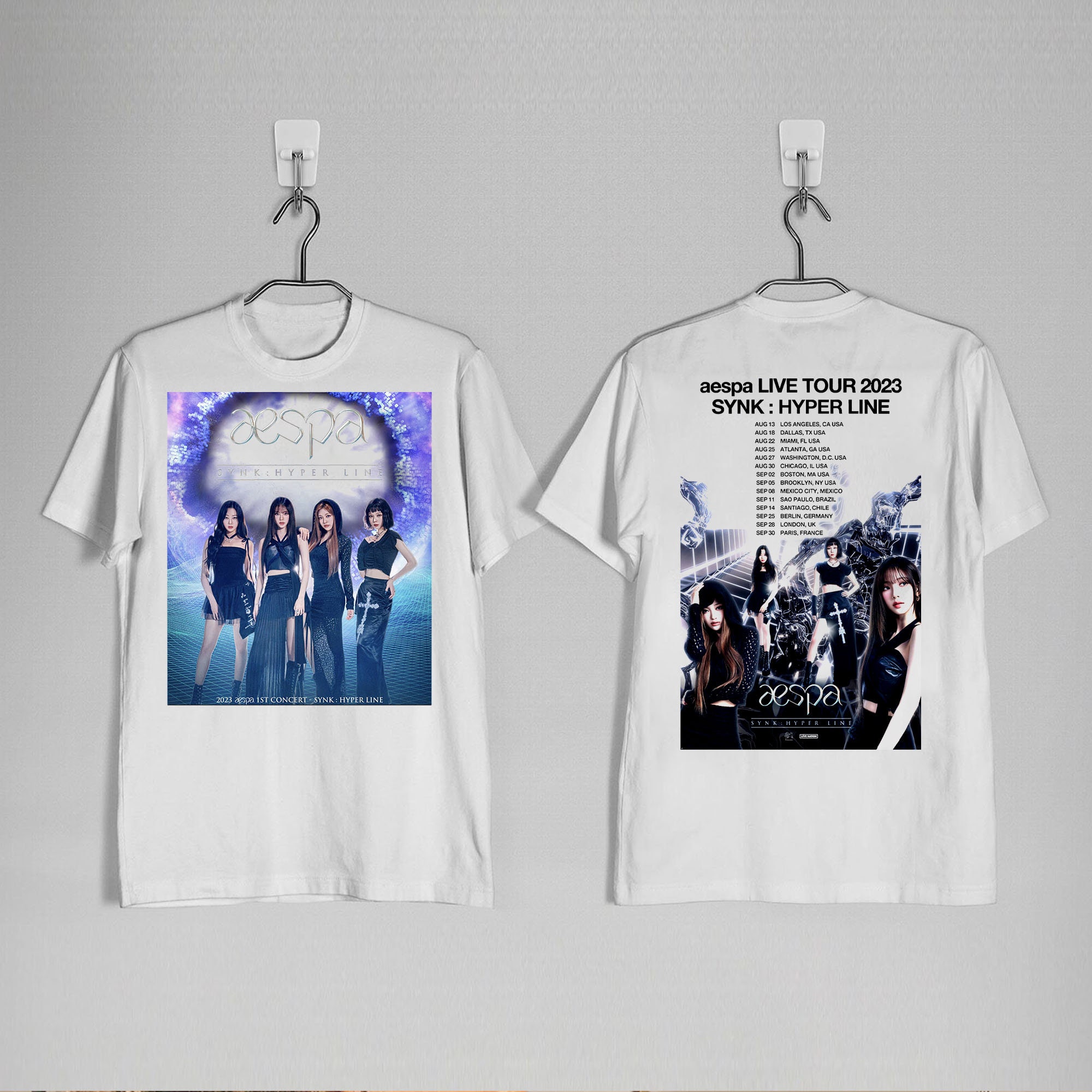 aespa LIVE 2023 SYNK HYPER LINE Tシャツ-