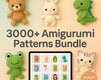 Amigurumi Crochet Patterns Bundle: 3000+ Beginner-Friendly Kawaii Toys (PDF Download