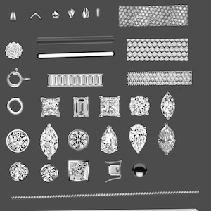 Jewellery settings brushes '