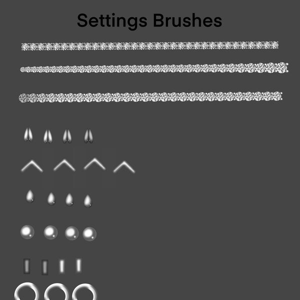 Jewellery settings brushes '