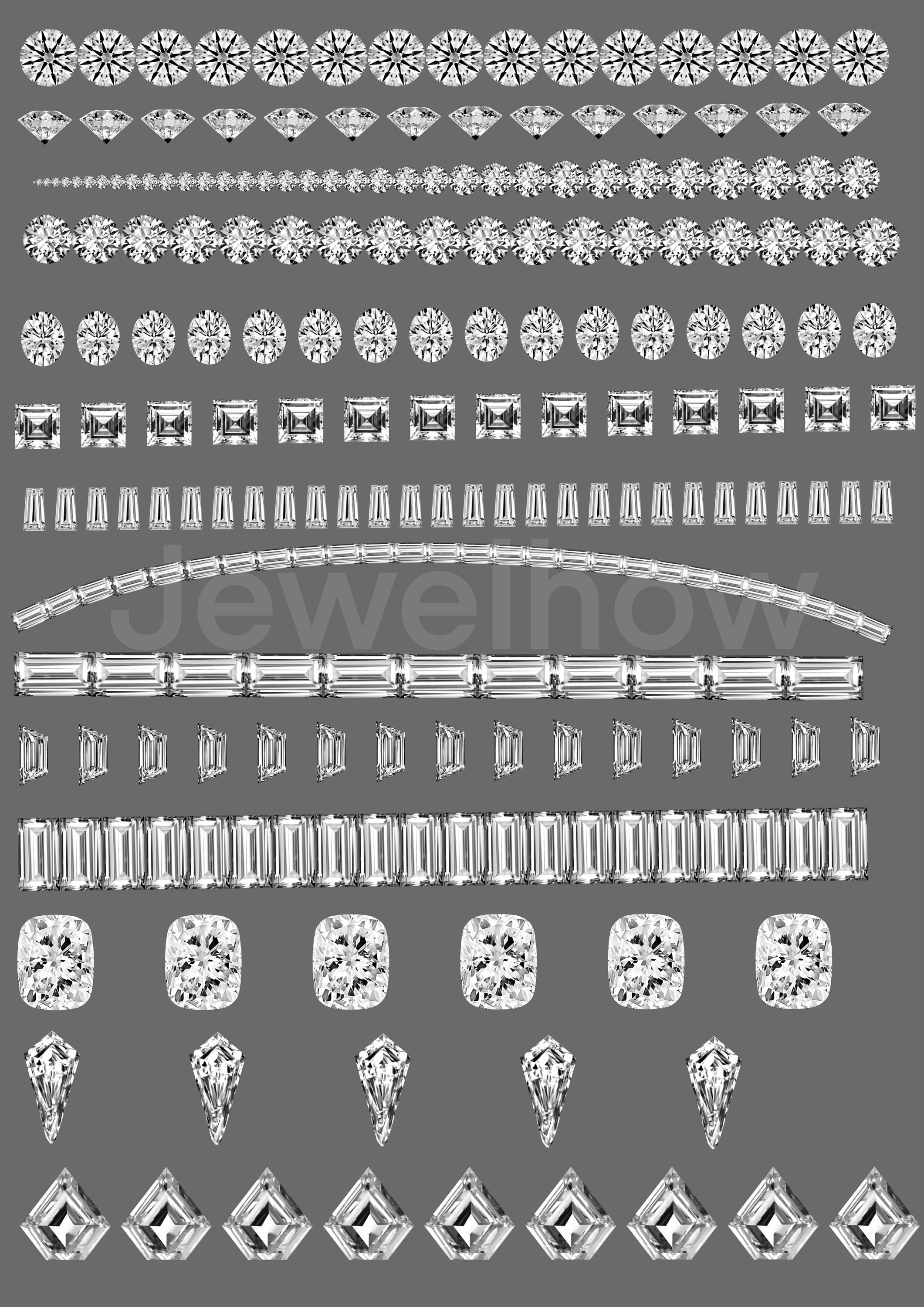 Pinceles de diamante para Procreate – Set de 24 pinceles de sello y textura brillantes
