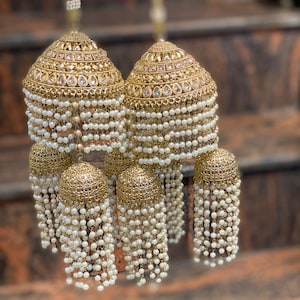 Punjabi Sikh Wedding Kaleera / Pakistani Wedding / Polki Gold Kaleeras / Bridal Kaleera/ Indian Wedding Kaleera/ Wedding Kaleera/ Sangeet/