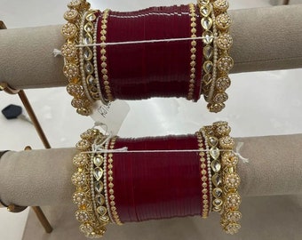 Chooda de boda punjabi para novia / Chooda de novia / Chooda de boda india / Brazaletes de boda para novia / Chooda de diamantes americanos / Boda sij /