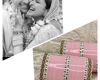 Bollywood Bridal Chooda Chura Inspired By Parineeti Chopra /Kundan Polki  Chooda Bollywood Jewelery Punjabi Chooda /Pink Chooda/