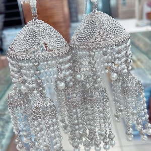Indian Punjabi Sikh Wedding Bridal Kaleera / Gold Kaleera /Bridal Jewelery / Kundan Kaleera/ Bollywood Kaleera/Nikah Kaleera/ Silver Kaleera