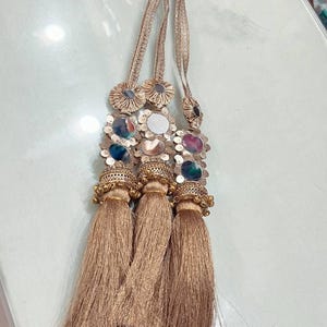 Punjabi Mirror Parandi / Paranda For Wedding / Mirror Parandi / Golden Parandi / Punjabi Hair Accessories / Sangeet / Haldi / Mehndi / Jaggo