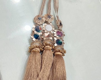Punjabi Mirror Parandi / Paranda For Wedding / Mirror Parandi / Golden Parandi / Punjabi Hair Accessories / Sangeet / Haldi / Mehndi / Jaggo