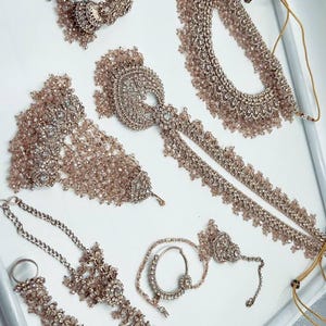 Wedding Choker Necklace Set / Bridal Jewelery / Gold Necklace Set / Pearl Kundan Necklace / Silver Jewelery Necklace / Nikah / Sangeet /