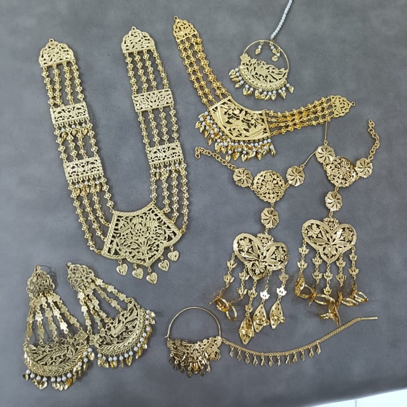 Buy Indian Punjabi Gold Necklace Set Punjabi Wedding Set
