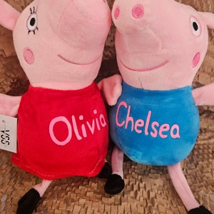 Personalised Peppa Pig Plush characters - 4 to choose from | Each sold separately