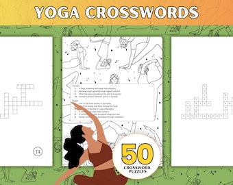 Yoga Crossword Puzzles: 50 Mindful Brain Games (PDF Download)