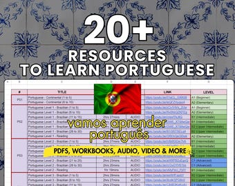Portuguese Learning Bundle: Audio Lessons, Books, PDFs (Digital Download