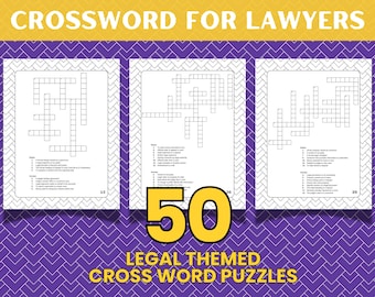 Legal Crossword Puzzles for Lawyers: 50 Law-Themed Games (PDF Download)
