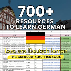 700+ German Learning Bundle | Audio Lessons, Books, PDFs, Worksheets & Study Guides | Digital Download with Instant Access