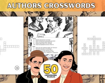 Authors Crossword Puzzle: 50 Literary Puzzles (PDF Download)