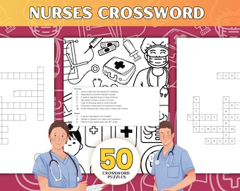 Nursing Crossword Puzzles: 50 Brain Games for Nurses (PDF Download)