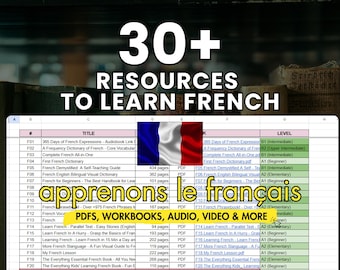 French Learning Bundle: Audio Lessons, Books, PDFs (Digital Download with Instant Access)