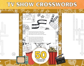 TV Shows Crossword Puzzle Book: 50 Entertainment Puzzles (PDF Download)