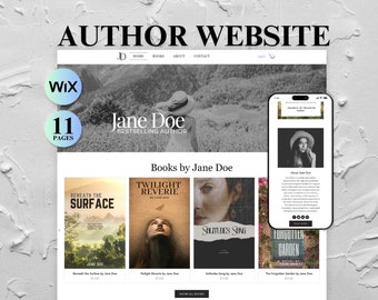 Minimalist Author Website Template: Wix Theme with eCommerce & Blog