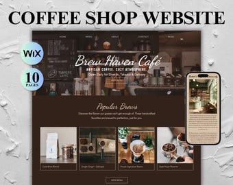 Wix Coffee Shop Website Template: Modern eCommerce Design