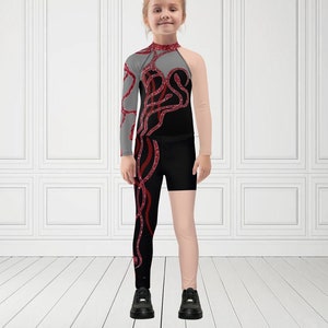 Kid&#39;s Taylor . Red Snake Outfit, Era&#39;s Tour, Iconic Jumpsuit Inspired Fake GlitterStone Effect, Celebrity Cosplay, Music Festival Halloween